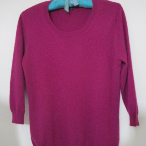 CASHMERE Sweater Jumper Pullover Violet Purple French Luxury - Picture 3 of 12